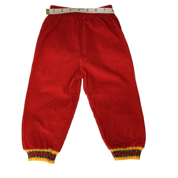 VTG CARTER'S Team Rocket Sweater Set Toddler 2T Red Knit Corduroy Bold USA VBC - Picture 10 of 11